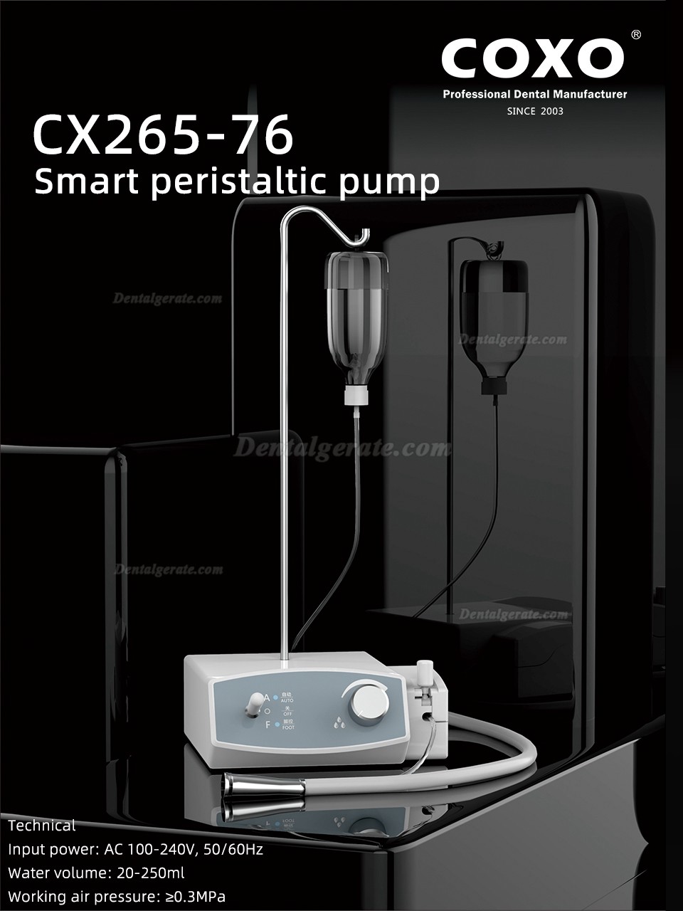 COXO CX265-76 Intelligente Schlauchpumpe Automatisches Wasserversorgungssystem f&uuml;r Zahnmedizinischen Elektromotor